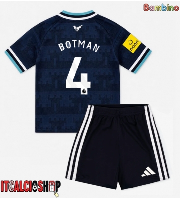 Newcastle United Sven Botman #4 Seconda Maglia Bambino 2026-27 Manica Corta (+ Pantaloni corti)